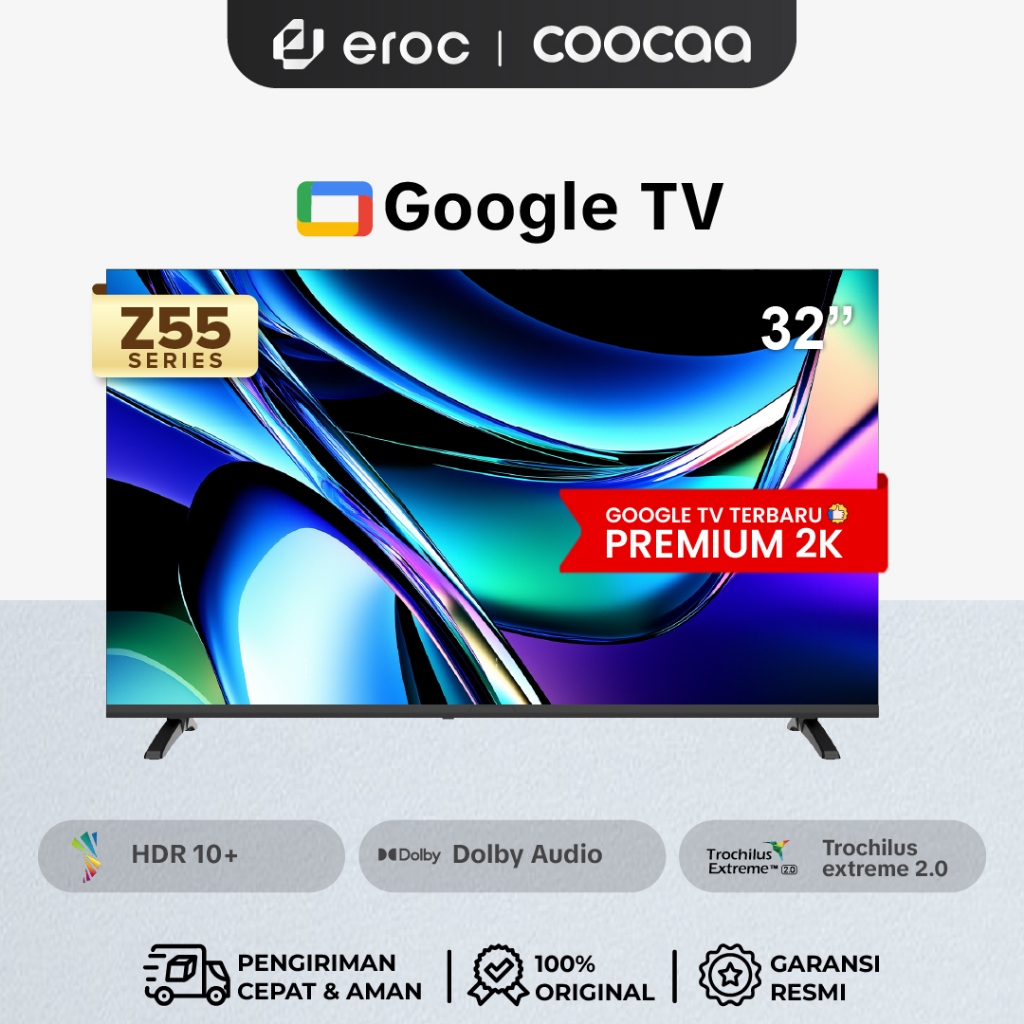 Jual COOCAA TV 32 inch - Google TV - Eye Care 5.0 - Dolby Audio - WIFI ...