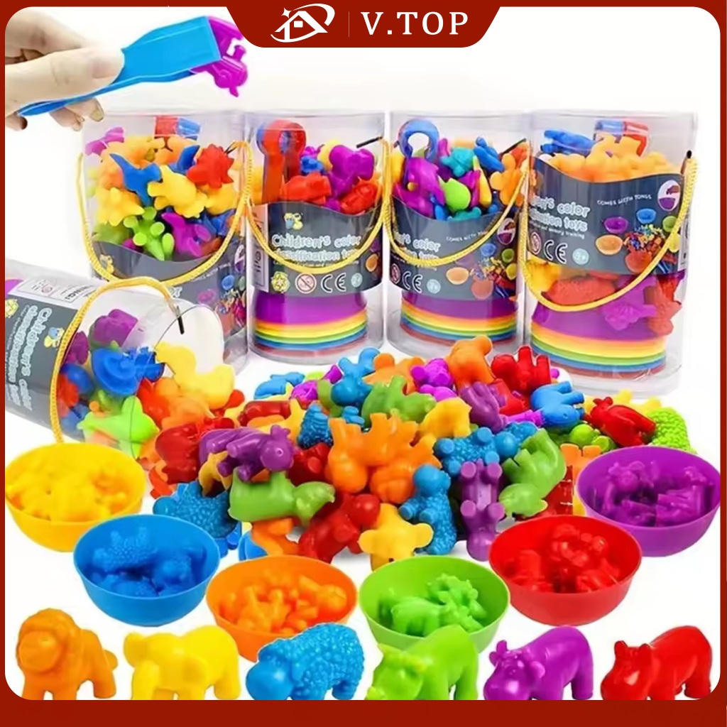 Jual V.TOP Classification Toy Cute Animals Style With Free Sorting Bowl ...