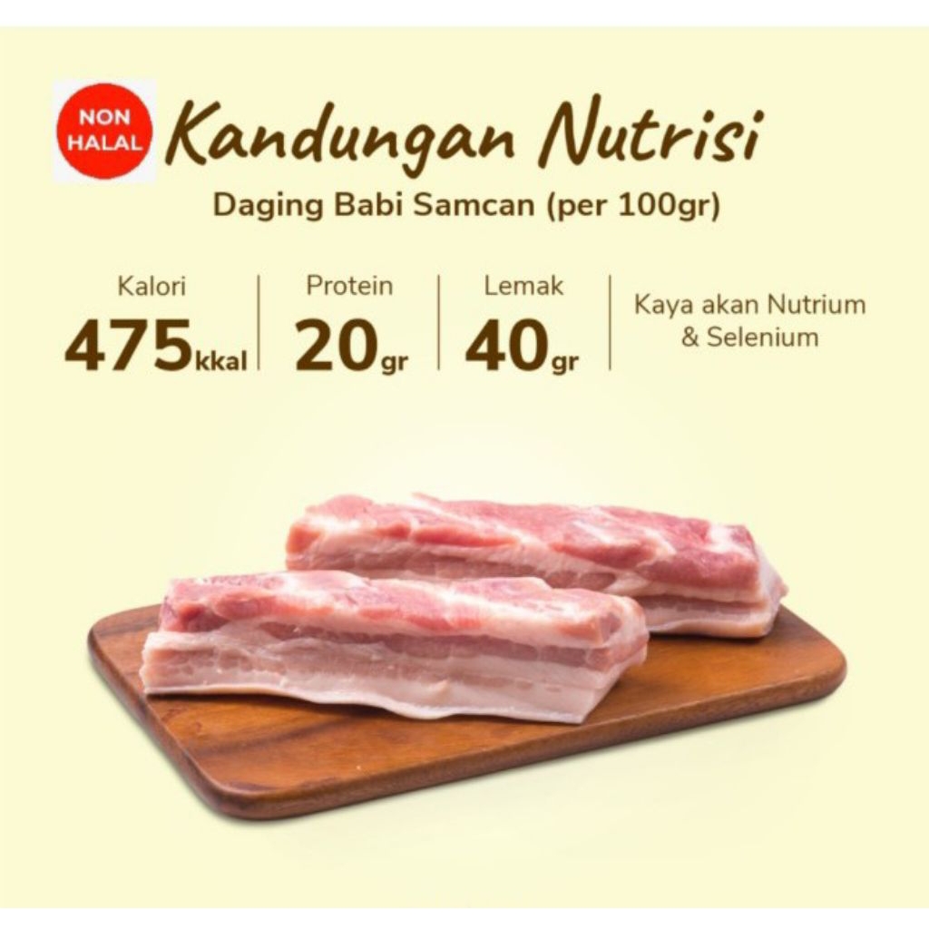 Jual [FROZEN] DAGING B2 BABI SAMCAN/PORK BELLY | Shopee Indonesia