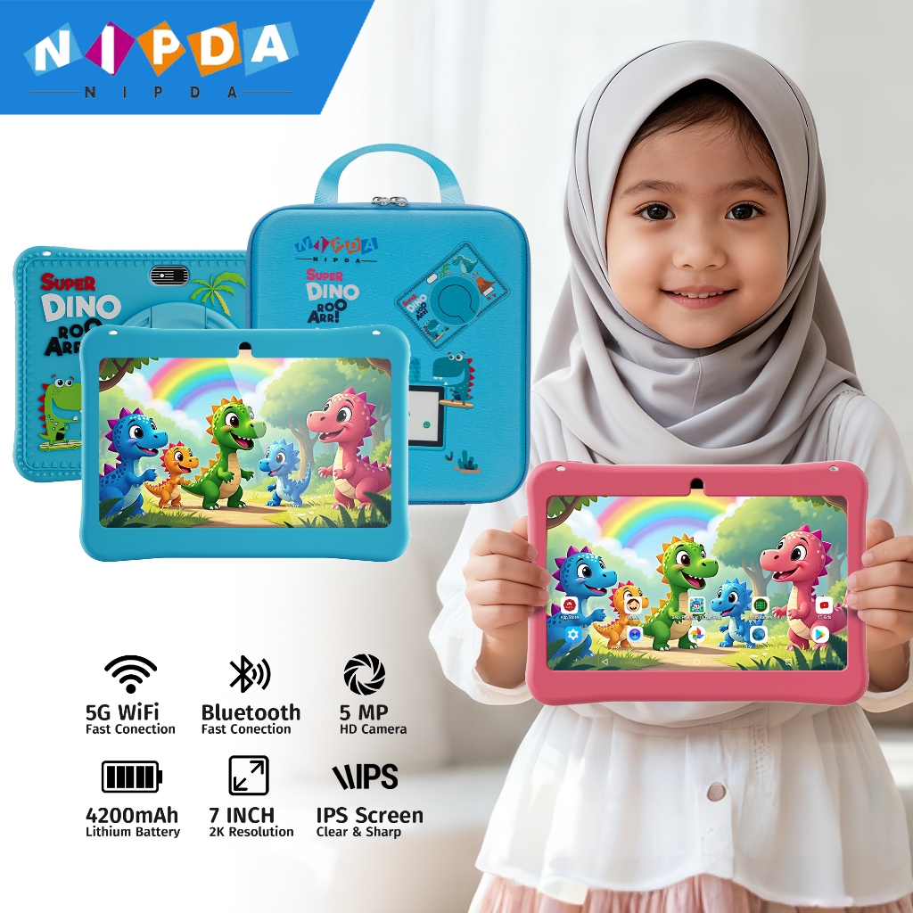 Jual NIPDA Study Tablet Anak Tablet Android Anak IPS Screen Anti ...