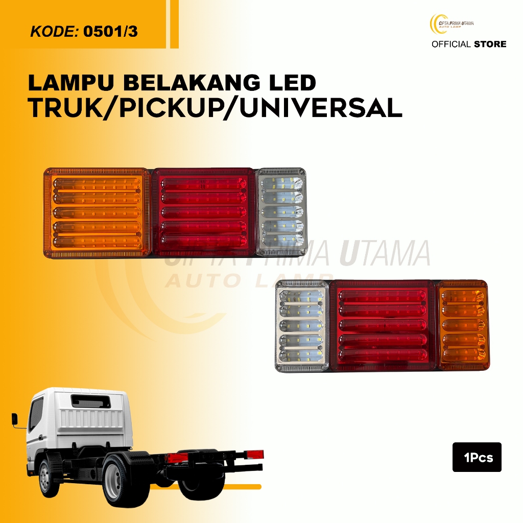 Jual CPU Lampu Stop LED / LED Stop Lamp truk UNIVERSAL 24 Volt | Shopee ...