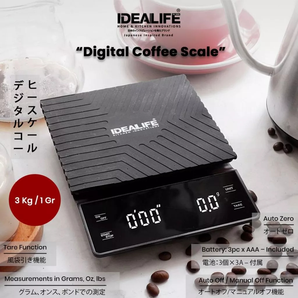 Jual IDEALIFE CT-5002 Digital Coffee Scale 3KG IL-500A Timbangan kopi ...