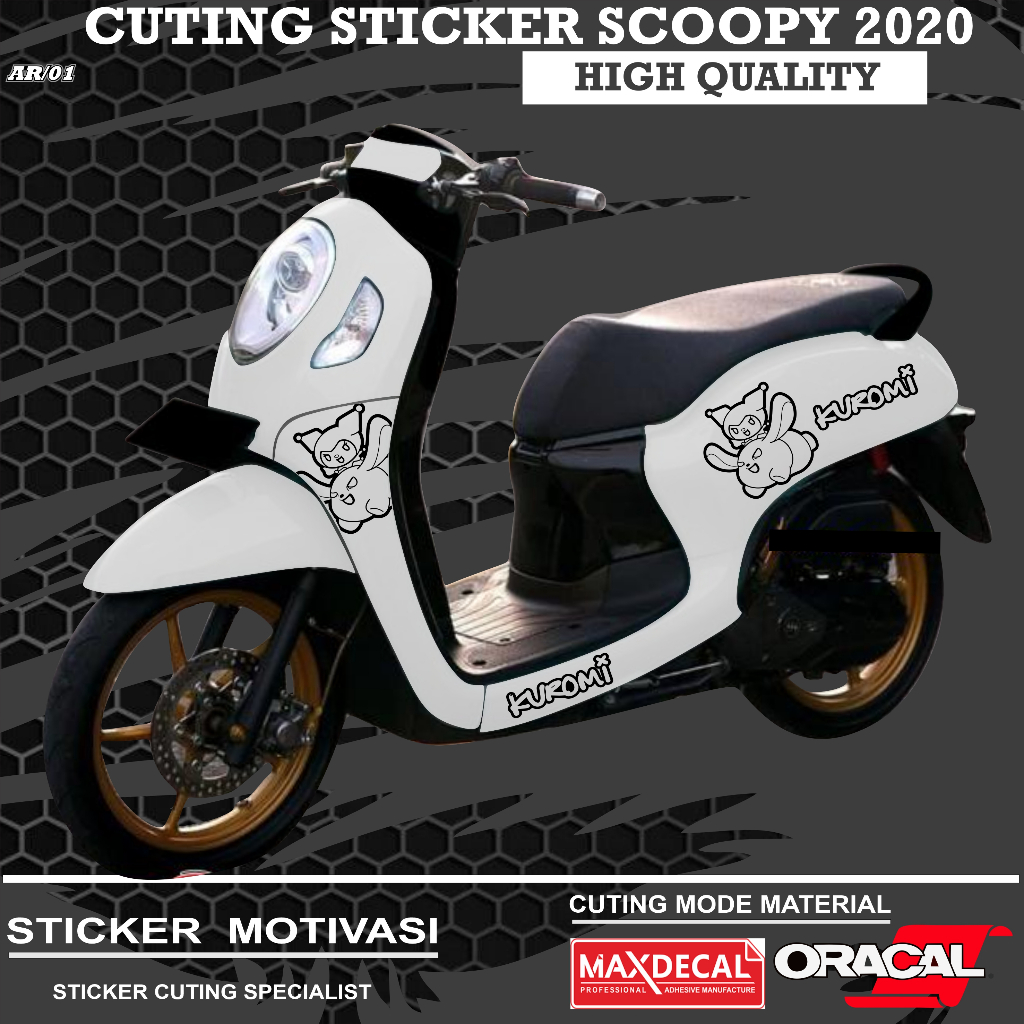 Jual CUTING STICKER HONDA SCOOPY DONAT 2020 STICKER MOTIF KUROMI ...
