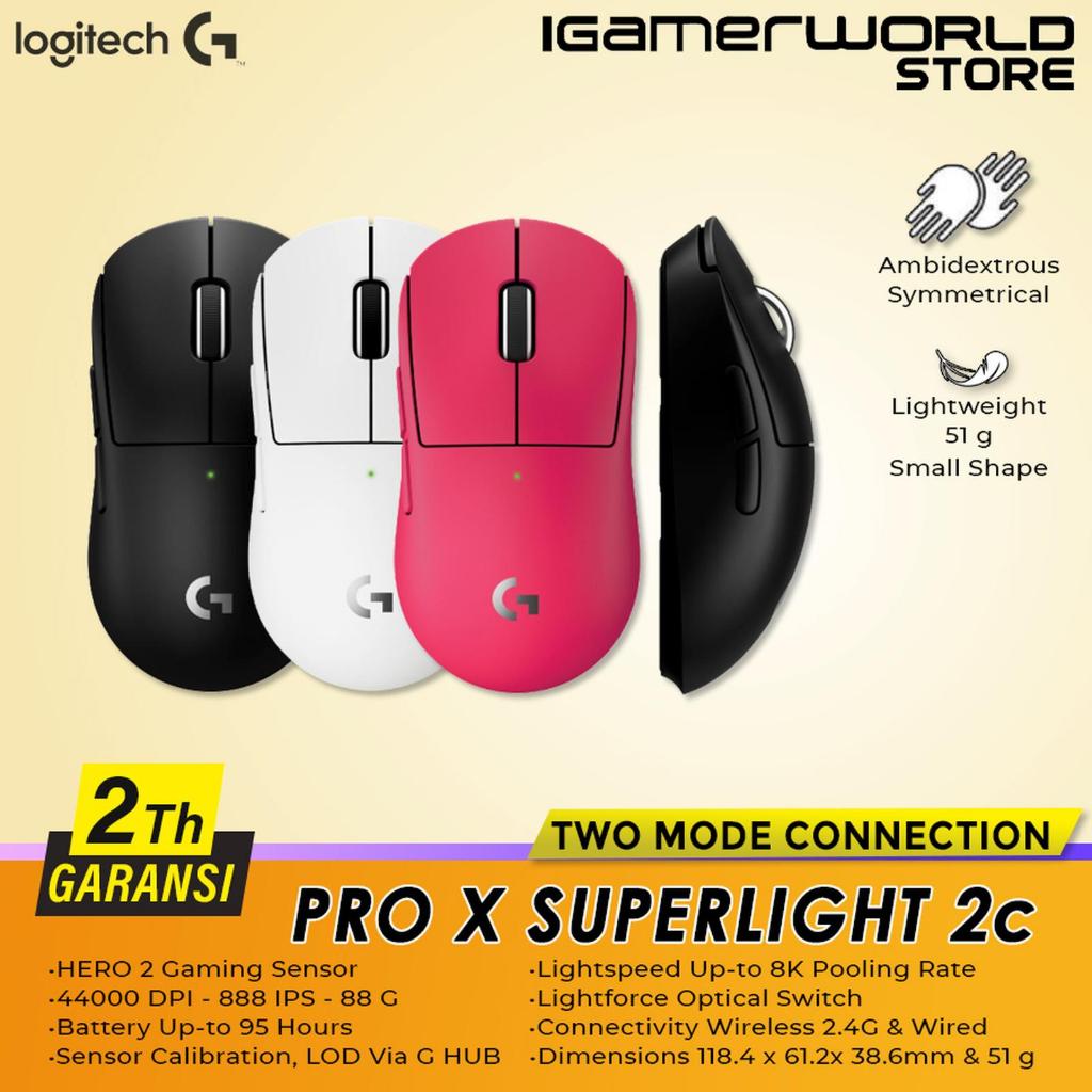 Jual Logitech G Pro X Superlight 2C Small Shape Wireless Wired Two Mode ...