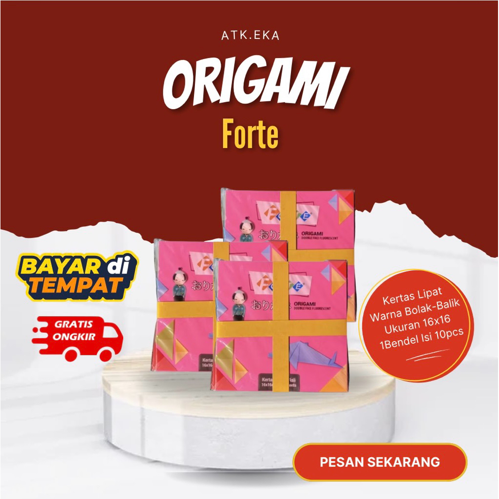 Jual ORIGAMI FORTE 25lembar 16x16cm WARNA DEPAN BELAKANG | Shopee Indonesia