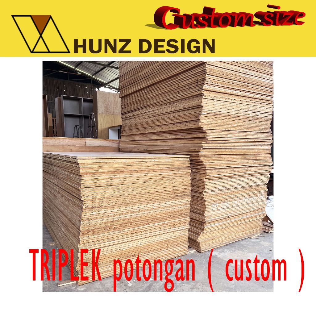 Jual Triplek Multiplek 9mm Plywood Potongan / Custom Ukuran Murah ...