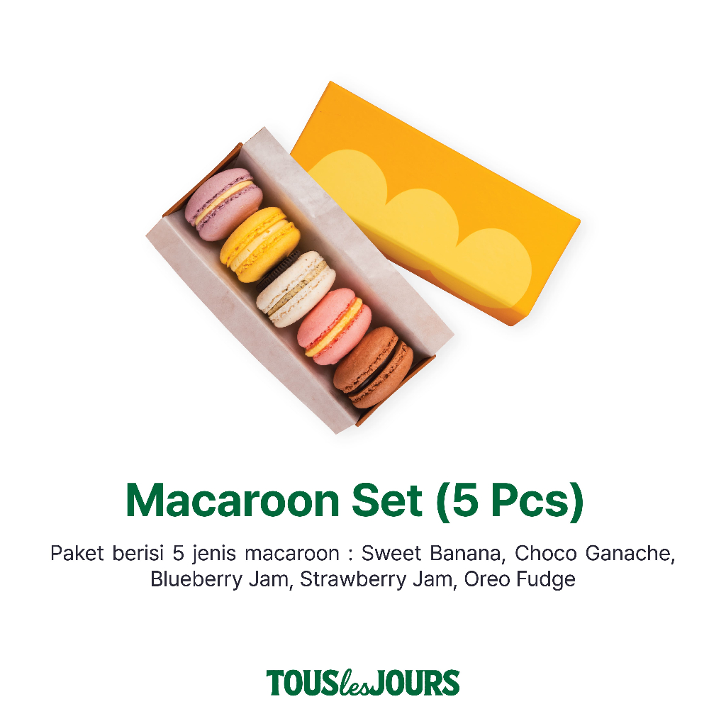 Jual TOUS les JOURS - Macaroon Set (5 Pcs) | Shopee Indonesia