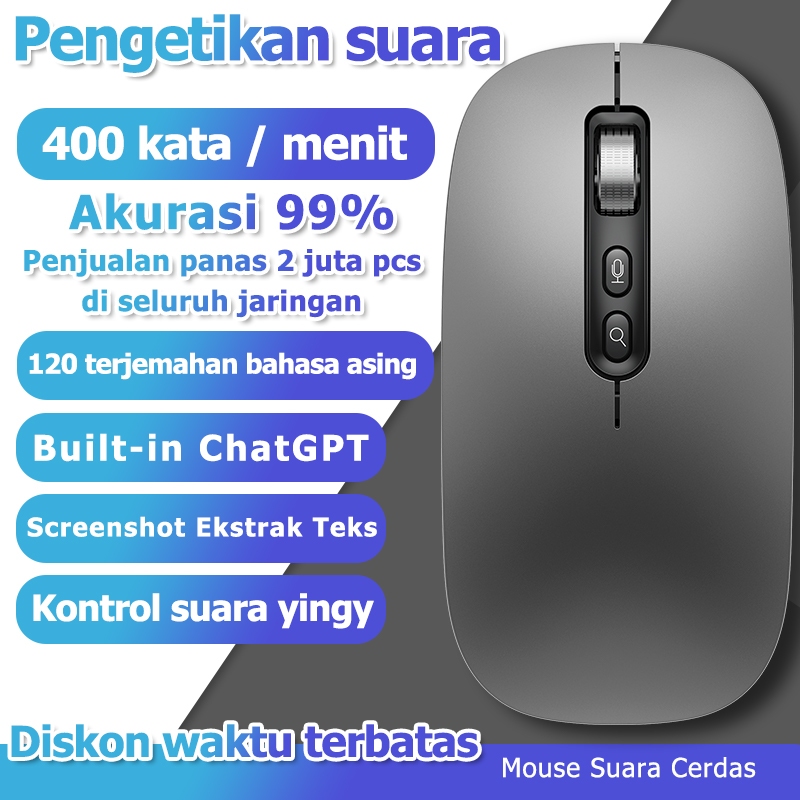 Jual Smart AI Mouse Voice Command Typing Text Translate ChatGPT ...