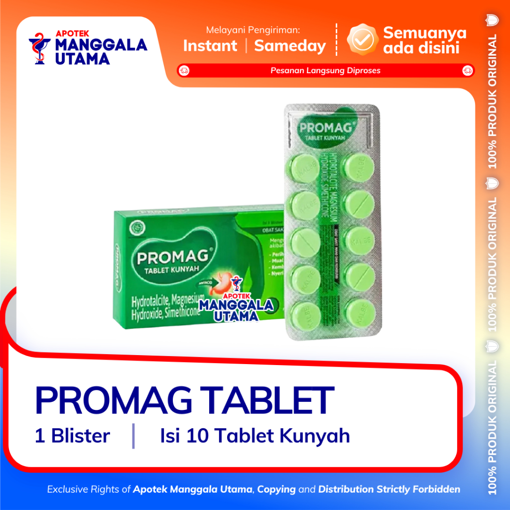 Jual PROMAG TABLET KUNYAH PER BLISTER ISI 10 TABLET | Shopee Indonesia
