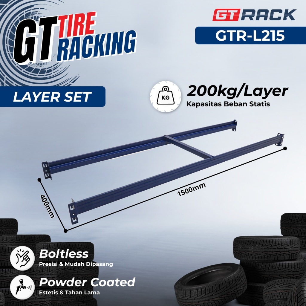 Jual EXTRA LAYER GT RACK GTR215 PRO TIRE RACK 3 SUSUN. RACK BESI ...