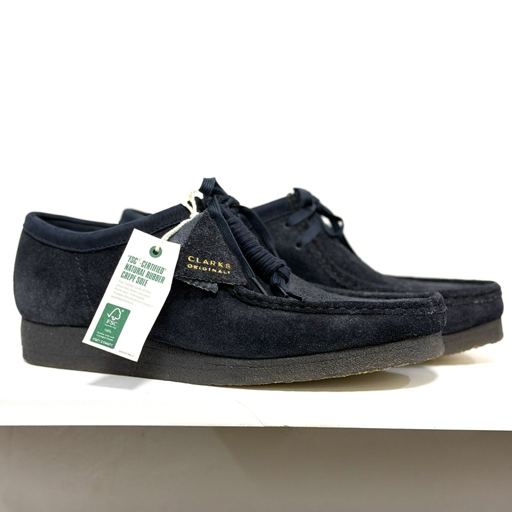 Jual Clarks Wallabee Ink Navy Hairy Suede BNIBWT Original 100