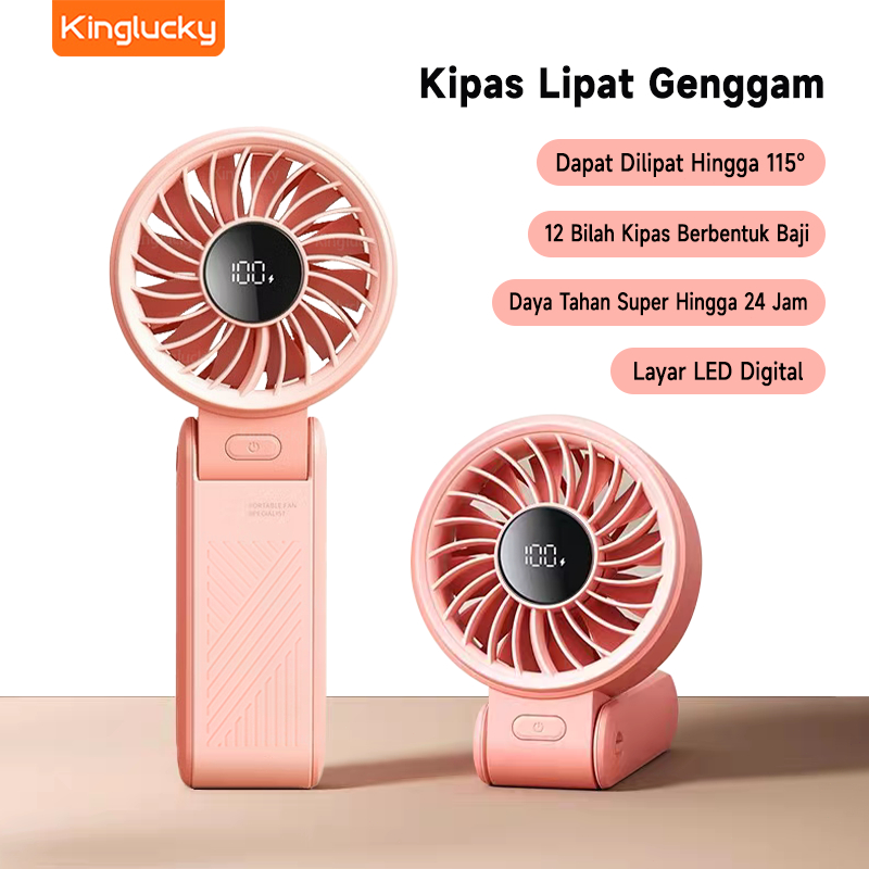 Jual KINGLUCKY K200 High-speed kipas Mini Portable kipas angin 100 Gear ...
