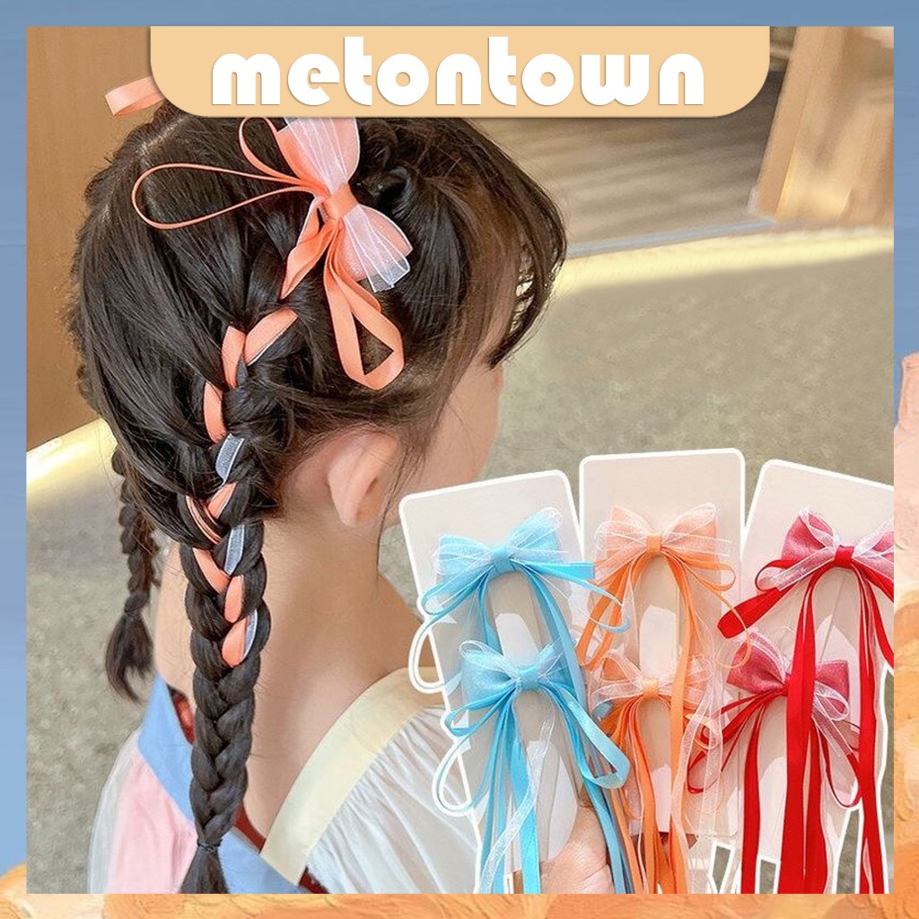 Jual Mtt [2 PCS] Set Jepit Rambut Pita Satin Jepitan Rambut Anak Ribbon ...