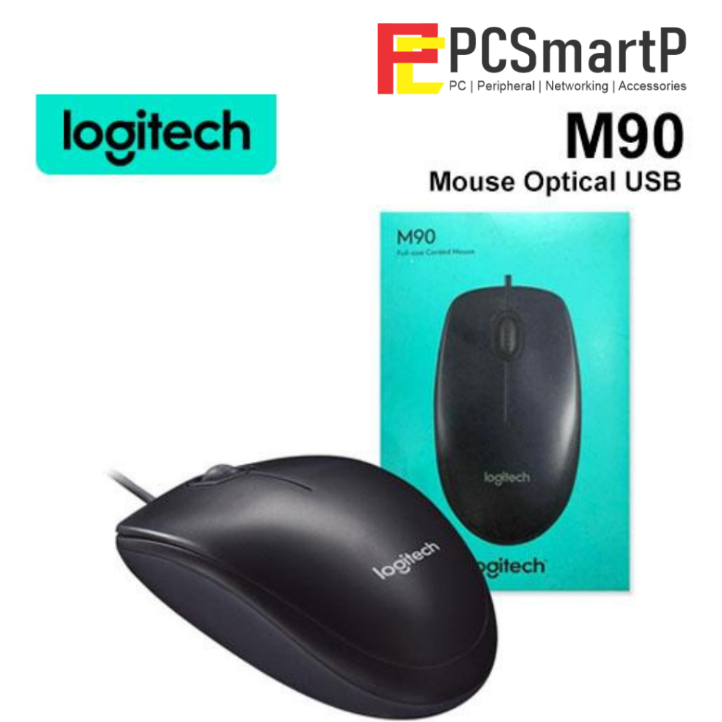 Jual MOUSE LOGITECH M90 OPTICAL USB WIRED KABEL KOMPUTER LAPTOP ...