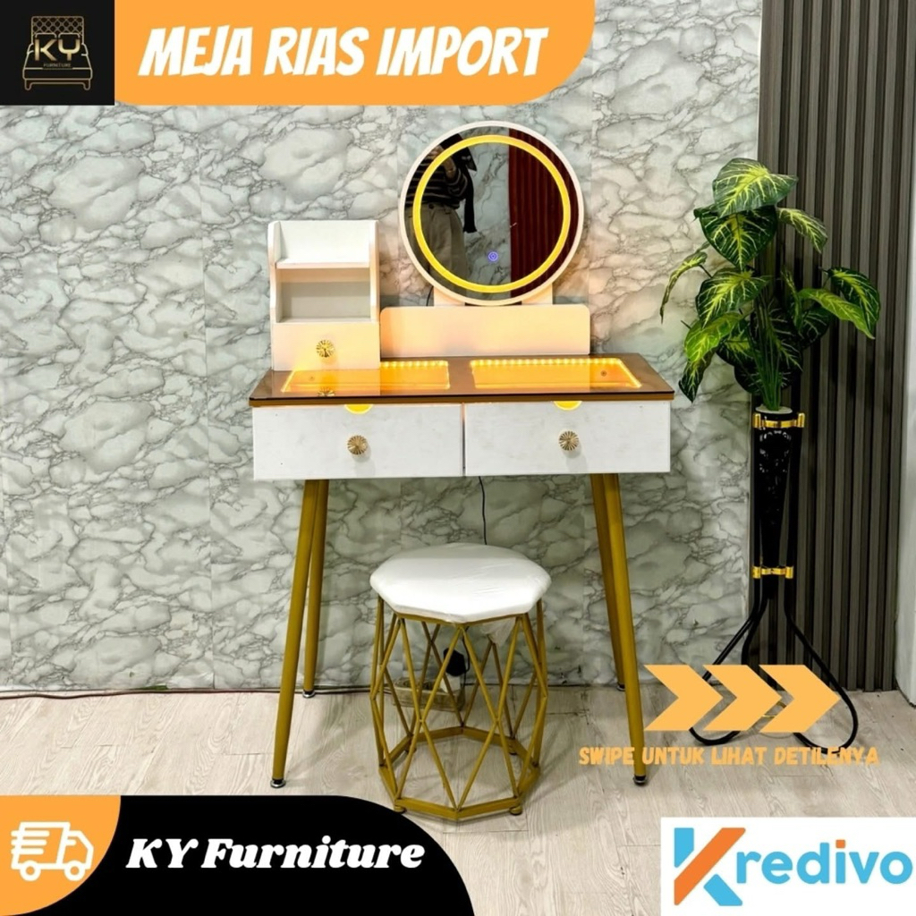 Jual Meja Rias Import LED Touchscreen | Shopee Indonesia