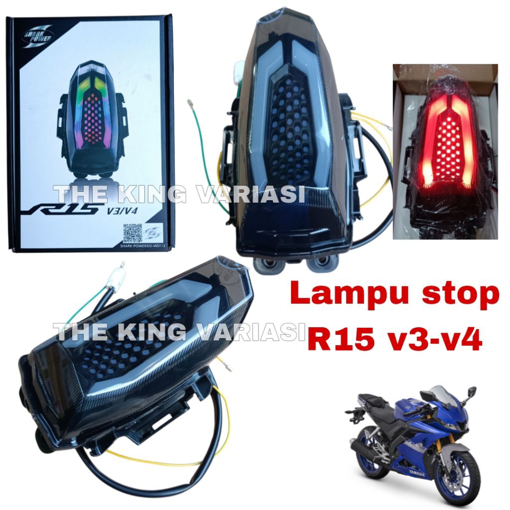 Jual LAMPU STOP LAMP MOTOR R15 V3 V4 LED RGB LAMPU STOP LED MOTOR R15 ...
