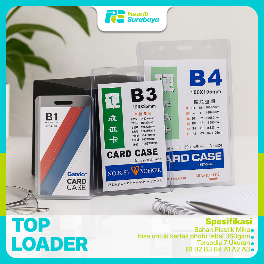 Jual Toploader Photocard Top Loader Foto Card NameTage id card Case ...