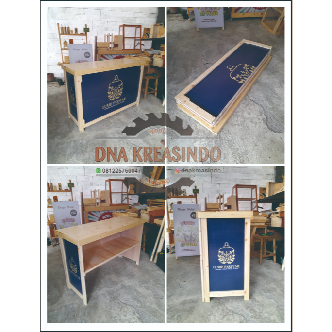 Jual meja booth kayu jualan lipat portable | Shopee Indonesia