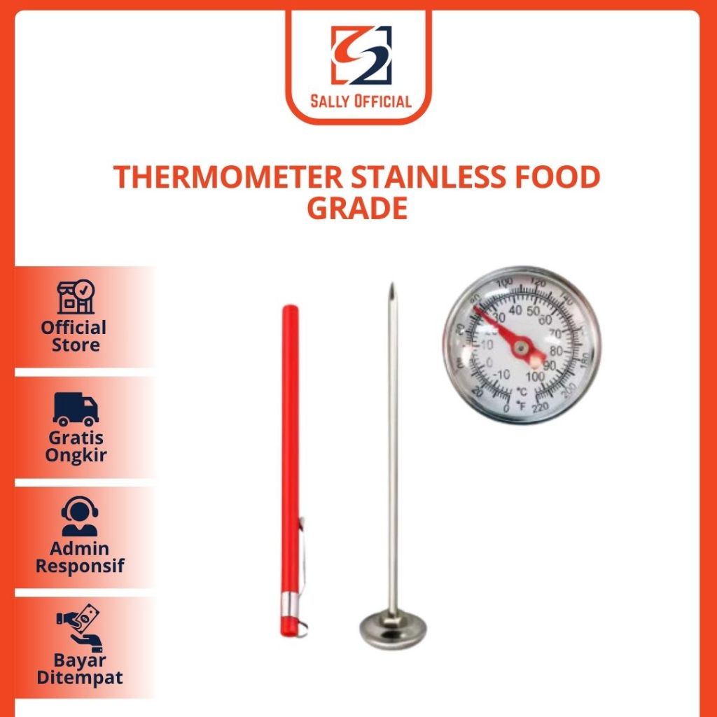 Jual Termometer kopi Thermometer Susu Stainless Food Grade Termometer ...
