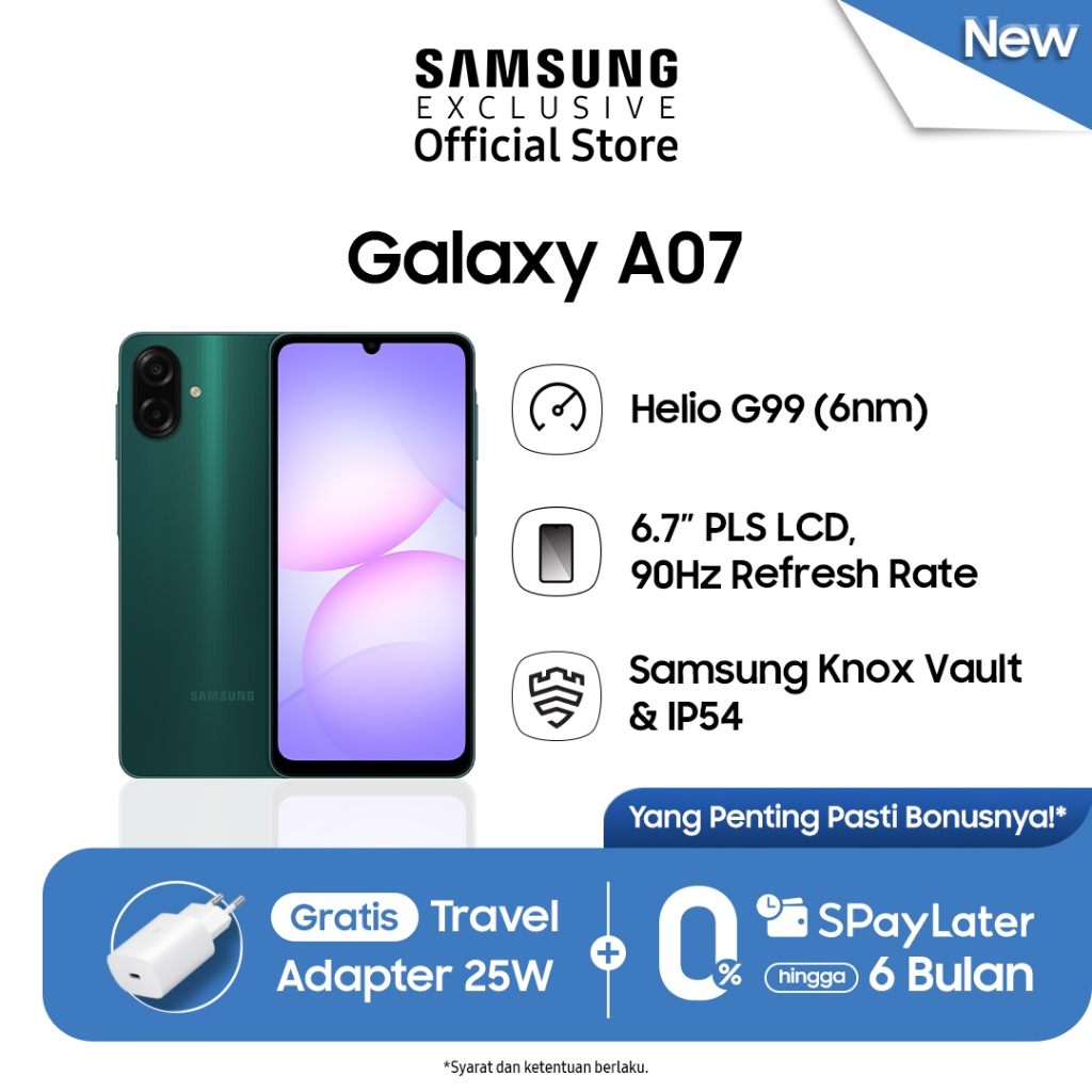 Jual Samsung Galaxy A07 6/128GB - GREEN | Shopee Indonesia