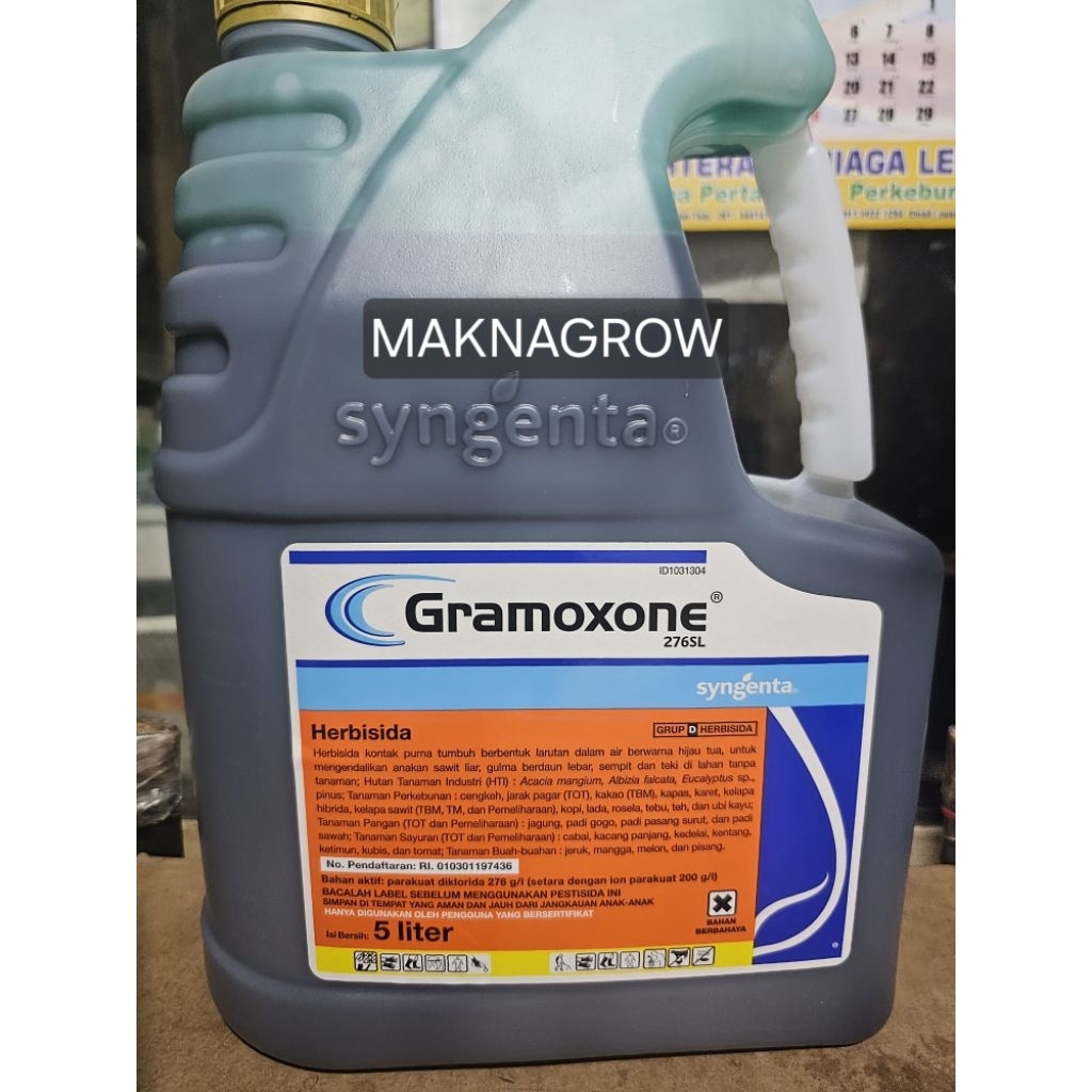 Jual Racun rumput HERBISIDA GRAMOXONE 276SL 5 liter | Shopee Indonesia