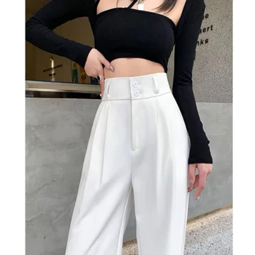 Celana Loose Pants PREMIUM Celana Kulot Anti Kusut Celana Higwhaist Korean Style Double Kancing