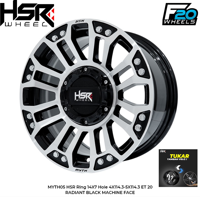 Jual VELG HSR TYPE MYTH05 HSR R14X7 H9X114,3 ET20 RBMF COCOK UNTUK ...