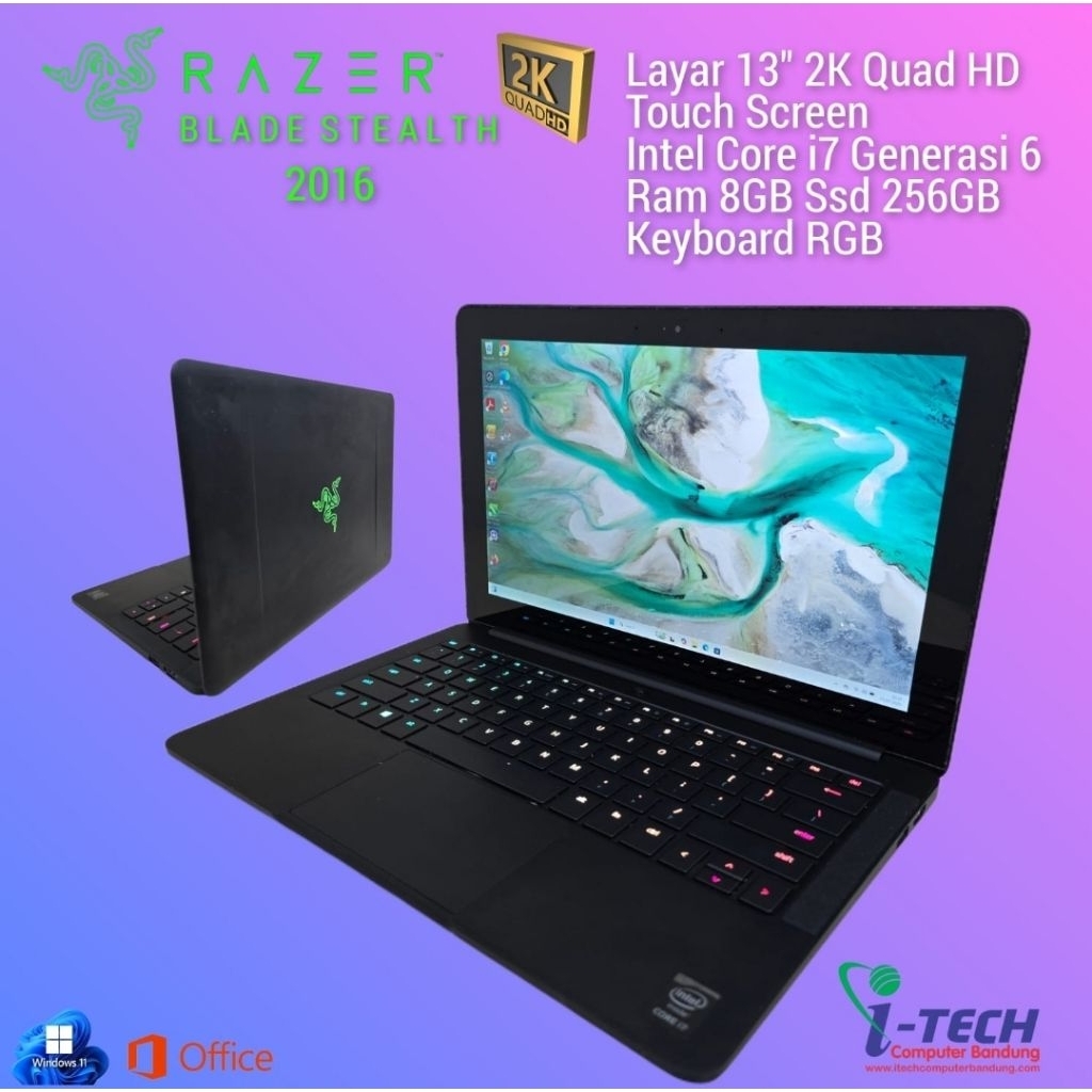 Jual LAPTOP R A Z E R BLADE STEALTH 2016 TOUCH SCREEN CORE i7 GEN6 RAM ...