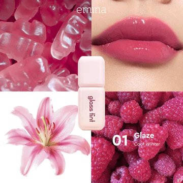 EMINA Glass Tint Lip Tint Korea Glossy Ombre Tahan 12 Jam Ringan Longlasting Transferproof SPF