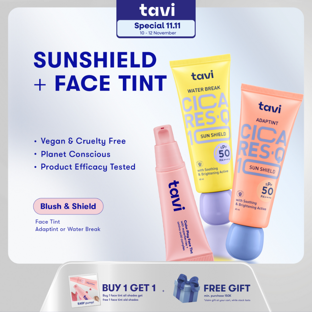 Jual [SPECIAL 11.11]TAVI Blush & Shield - Tinted Sunscreen Skin Tint ...