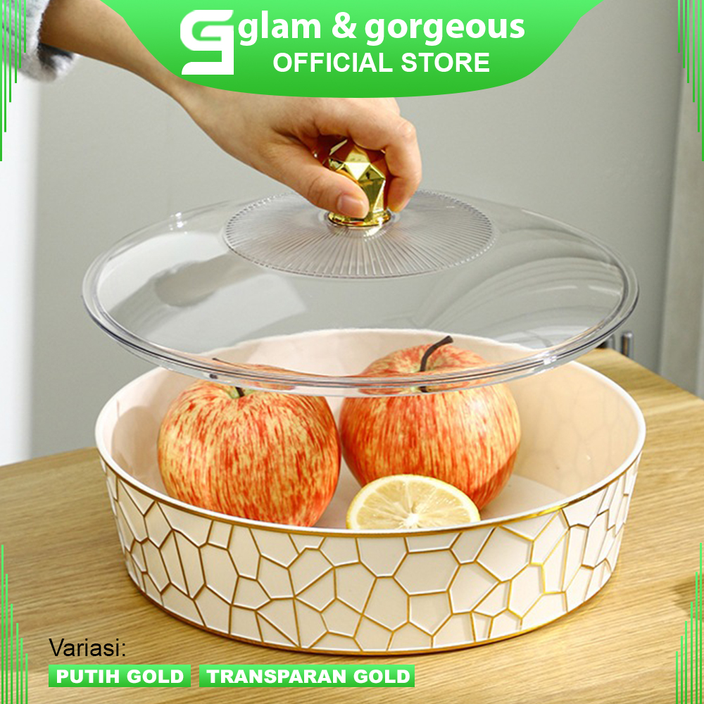 Jual Tempat Buah Tempat Roti Aesthetic Nampan Dengan Tutup Ukuran ...