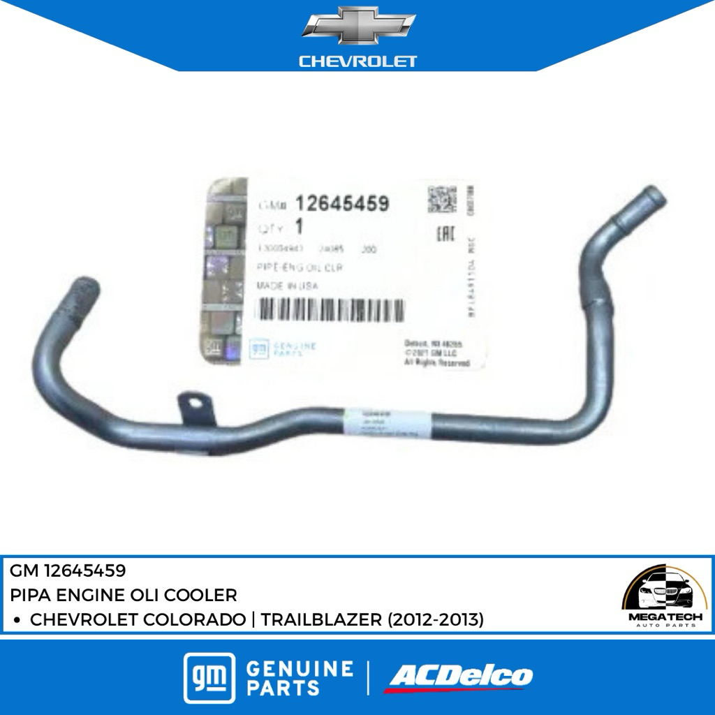 Jual PIPA ENGINE OIL COOLER CHEVROLET COLORADO | TRAILBLAZER ORIGINAL ...