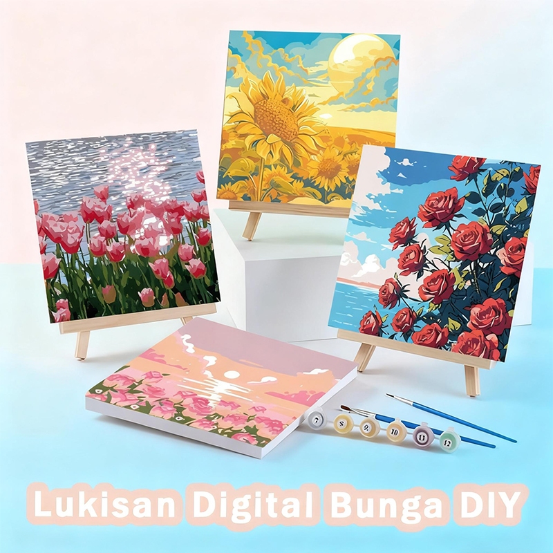 Jual Paint By Number Lukisan Kanvas DIY Digital Painting Kit Dekorasi ...