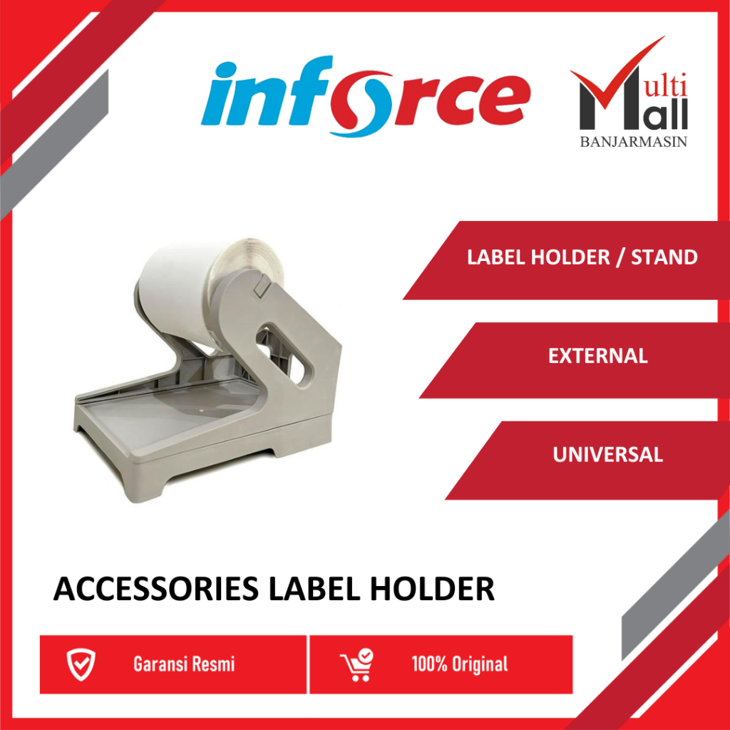 Jual INFORCE LABEL HOLDER ROLL PLASTIK LABEL PRINTER BARCODE PAPER ...