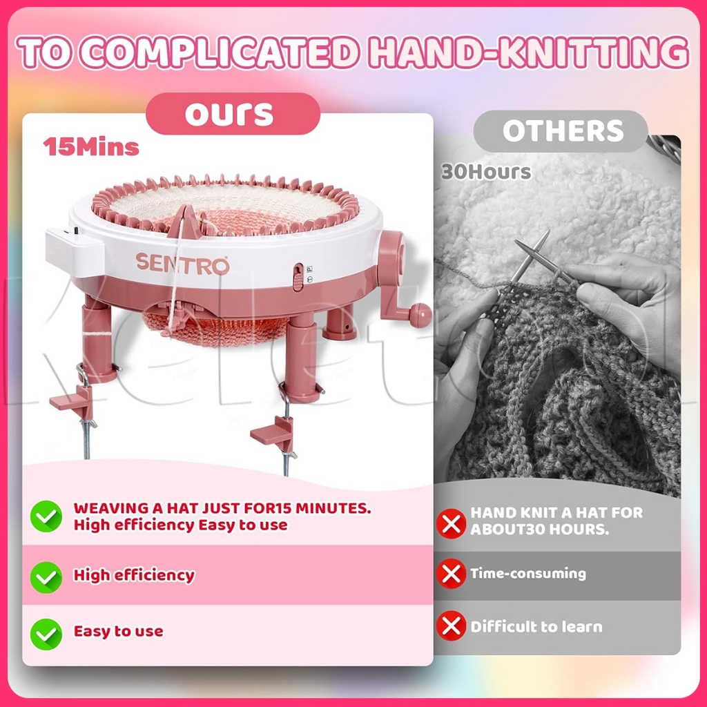 Jual SENTRO Alat Mesin Rajut Otomatis 22/48jarum Knitting Machine ...