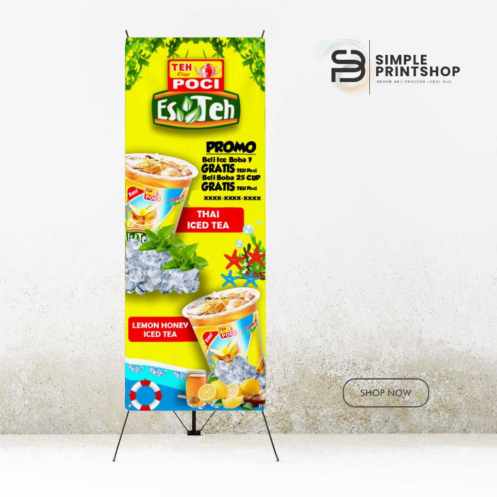 Jual print spanduk banner 60x160 cm fried chicken custom desain ...