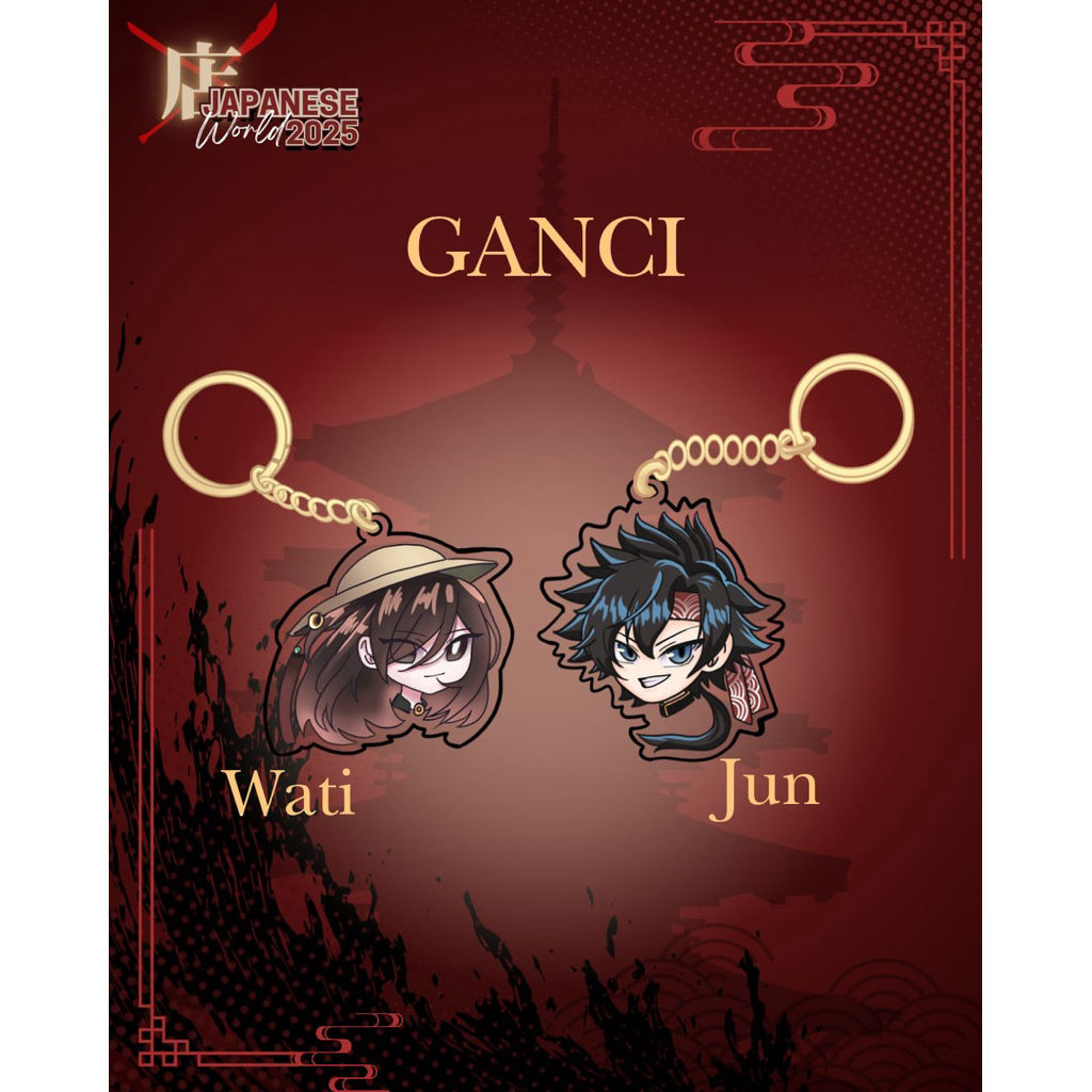 Jual KEYCHAIN WATI DAN JUN - Official Merchandise Japanese World 2025 ...