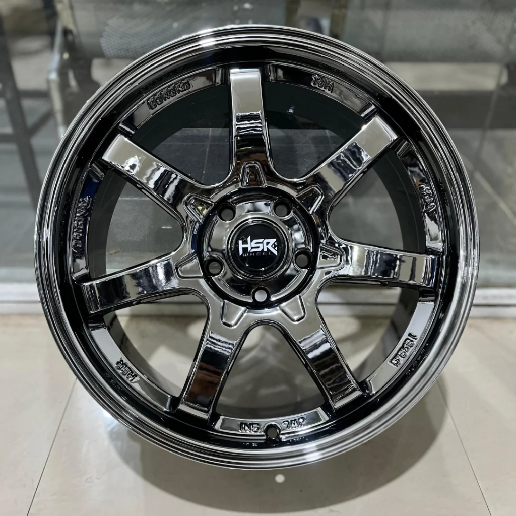 Jual velg mobil jdm racing black chrome r18 hsr tjh fitmen innova hrv ...