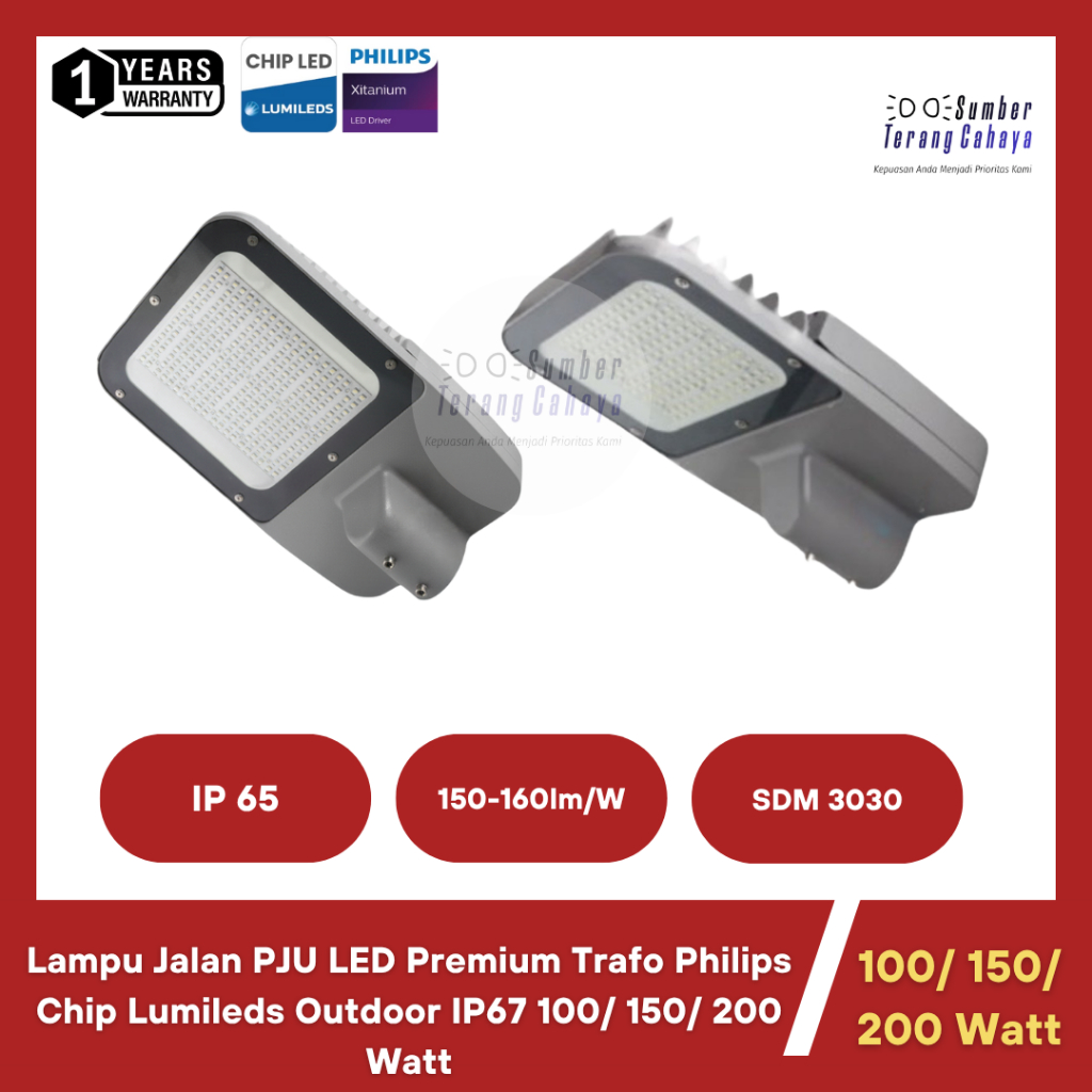 Jual Lampu Jalan PJU LED Premium Trafo Philips Chip Lumileds Outdoor ...
