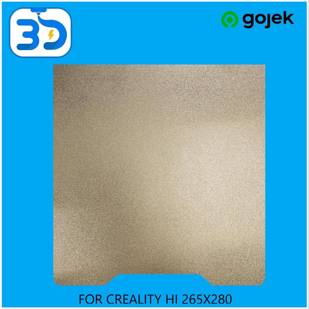 Plaque PEI Double Face 265x280mm Creality Hi Combo - Lisse & Texturée Acier Spring Steel