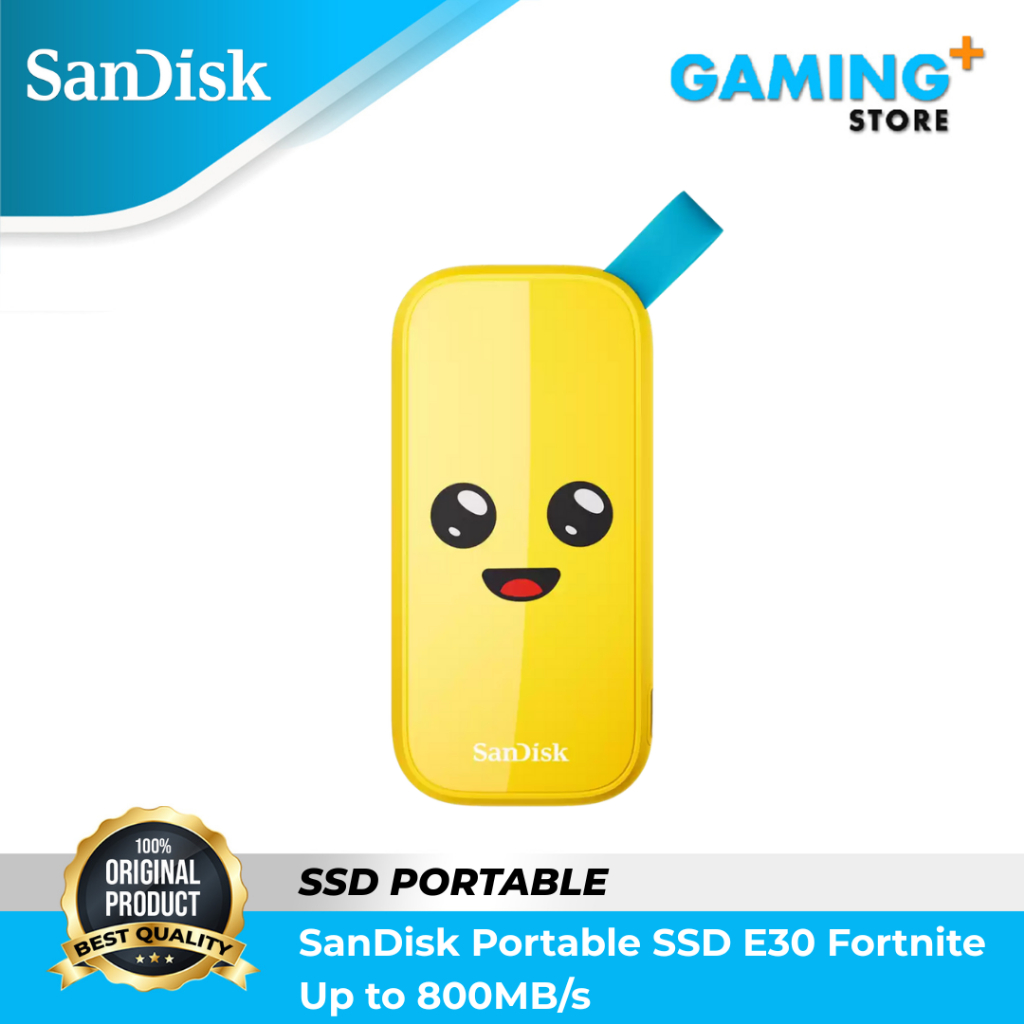 Jual SanDisk Fortnite Portable SSD E30 1TB / 2TB Peely Edition USB 3.2 ...