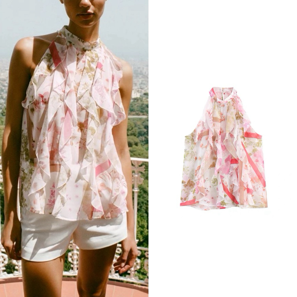 Jual CRVT6043 - Camilla Flower Tank | Shopee Indonesia