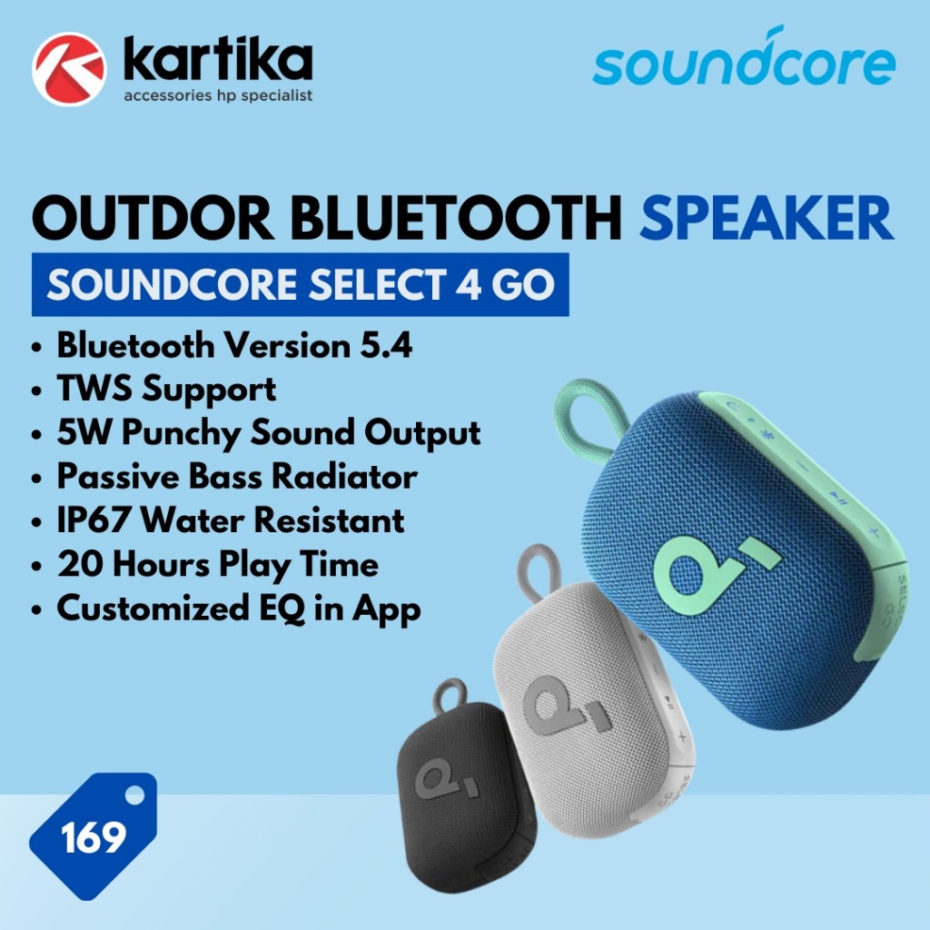 Jual Soundcore Select 4 Go Speaker Customized EQ in App IP67 | Shopee ...