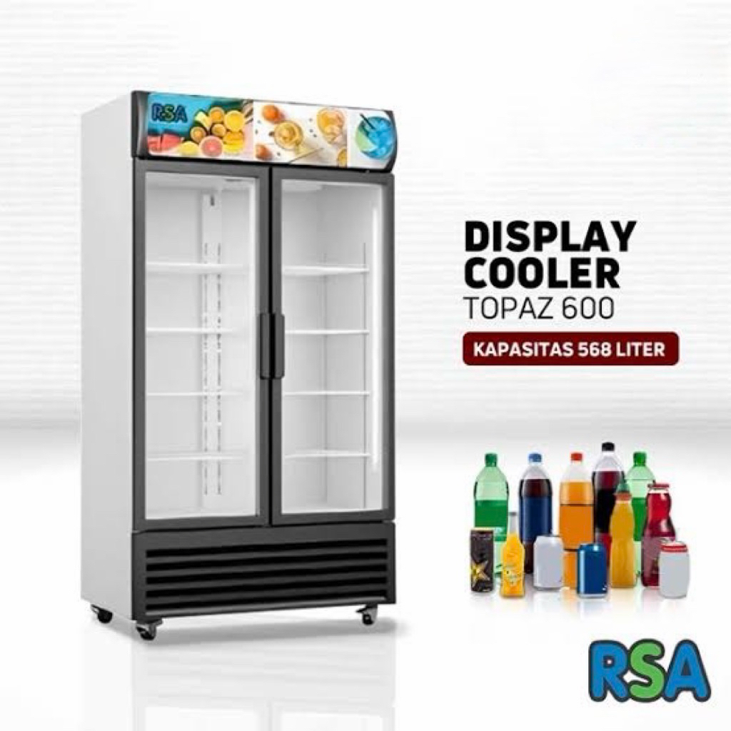 Jual SHOWCASE COOLER RSA TOPAZ 600 DISPLAY COOLER 2 Rak | Shopee Indonesia