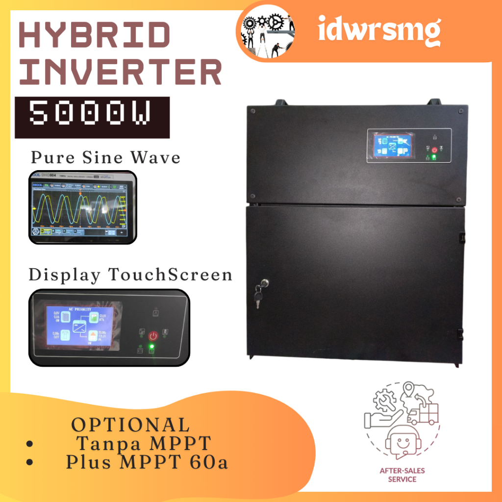 Jual Inverter Touchscreen 5KW hybrid trafo low frequency 5KVA with ATS ...