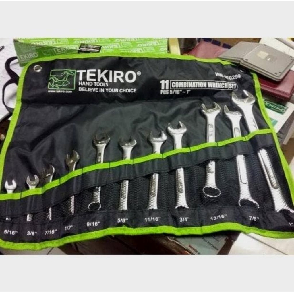 Jual TEKIRO KUNCI RING PAS 11 PCS INCHI 5/16 - 1 INCH COMBINATION