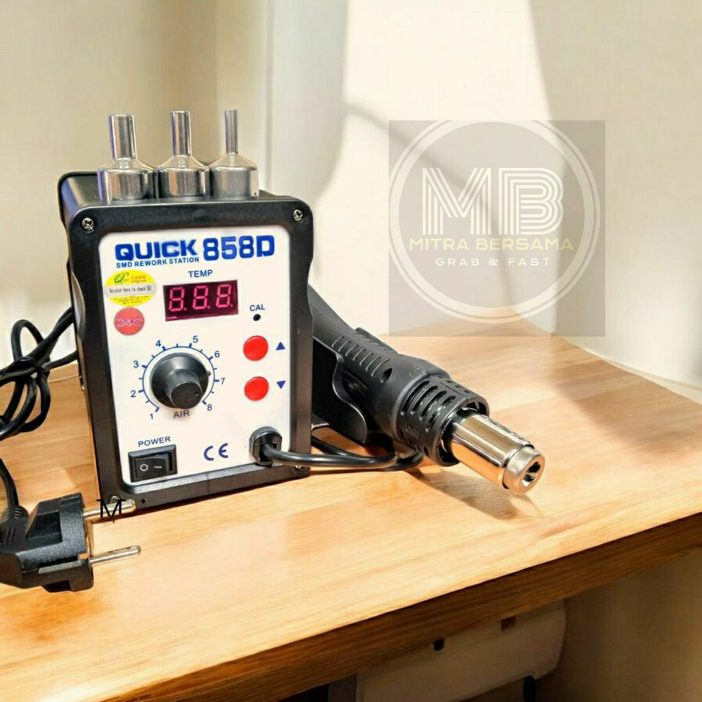 Jual BLOWER QUICK 858D DIGITAL OTOMATIS/SOLDER UAP QUICK 858D/HOTGUN ...