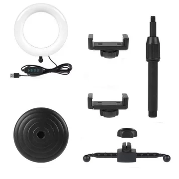 Ringlight Selfie 16cm Tripod 2 Holder Hp Lampu Selfie Ring Light Selfie Lampu Tik Tok Vlogger 3