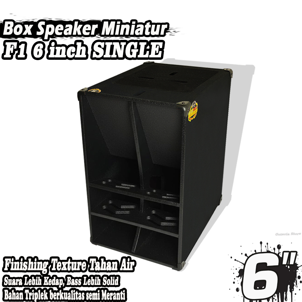Jual Box Speaker Miniatur F1 6 Inch Texture HITAM | Shopee Indonesia