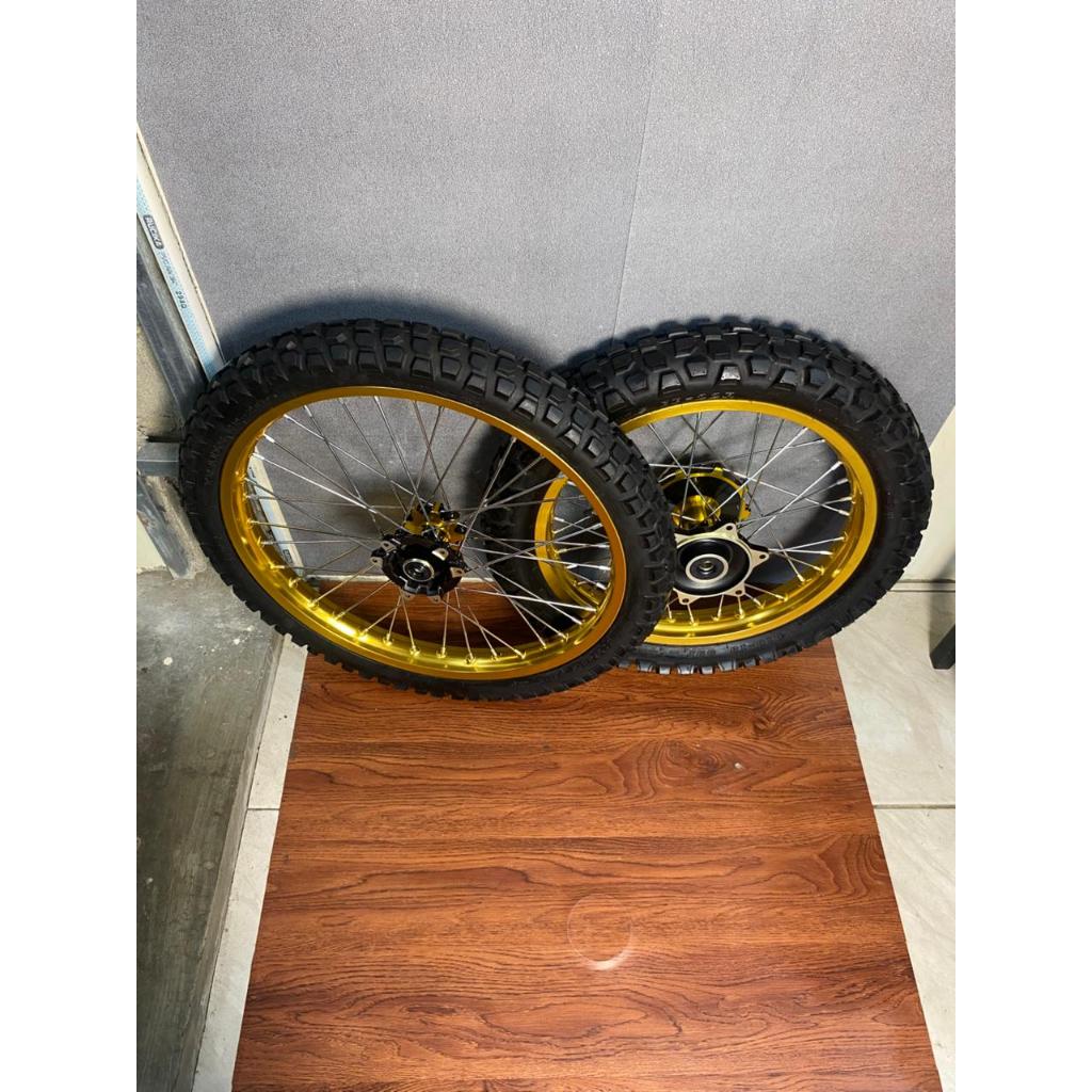 Jual Paket Roda Trabas KLX Dan CRF Rong 18/21 Ban Offroad Tebal Ukur 18 ...